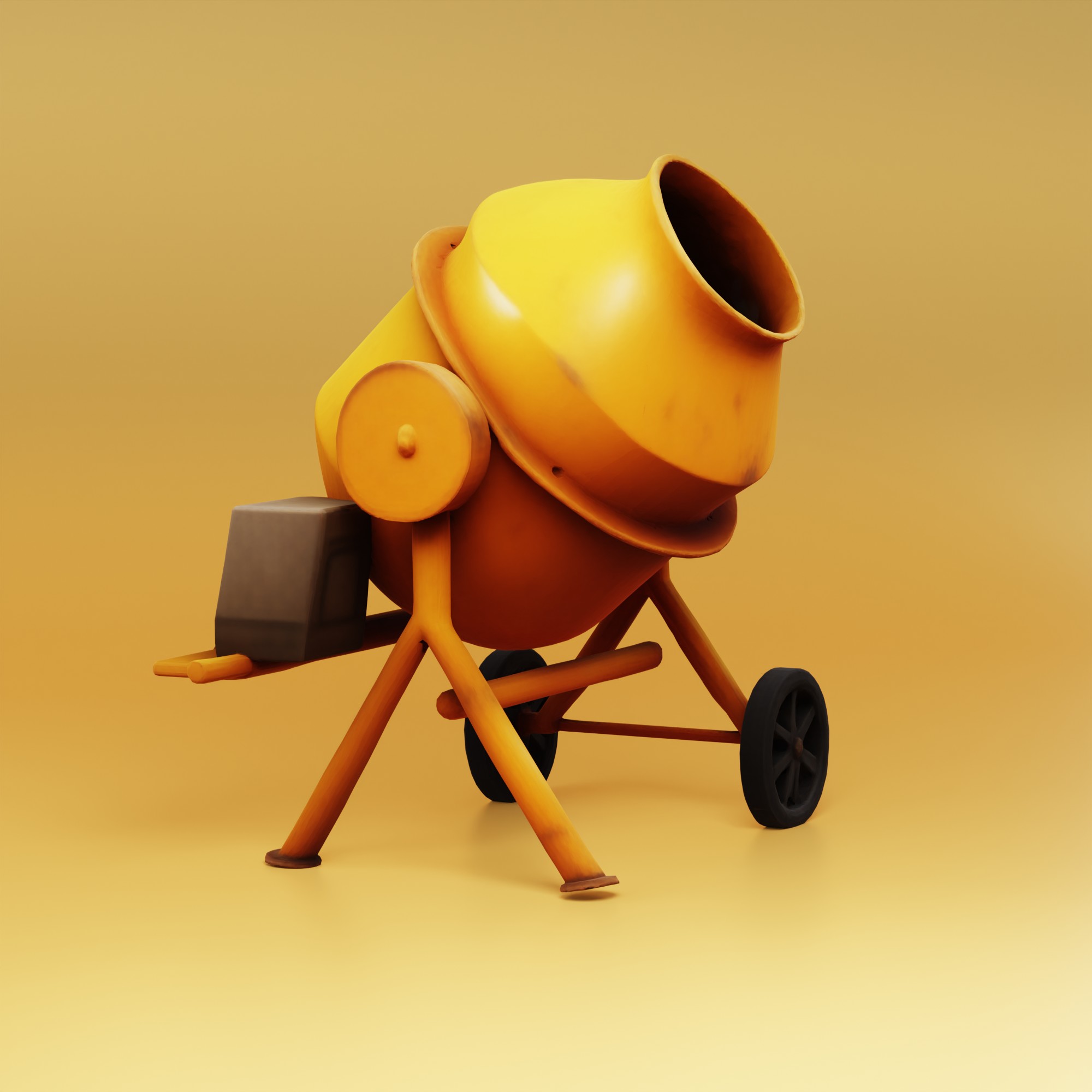Portable Concrete Mixer – free game asset preview
