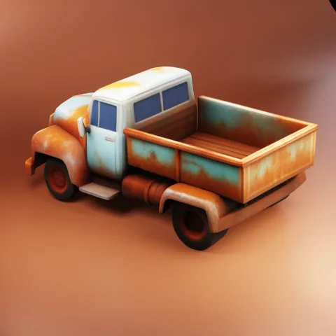 Rusty Vintage Dump Truck image 3
