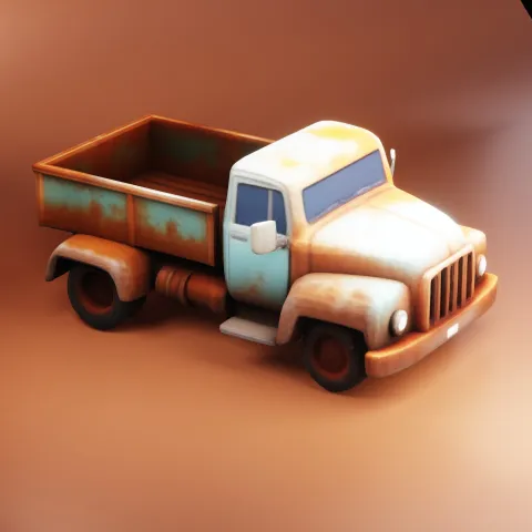 Rusty Vintage Dump Truck image 2