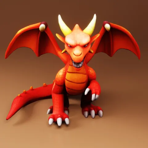 Stylized Red Dragon image 4