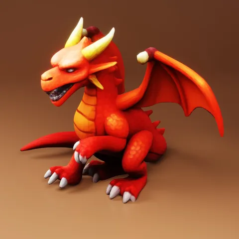 Stylized Red Dragon